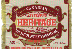Canadian Heritage Brewing - Old Country Premium Ale