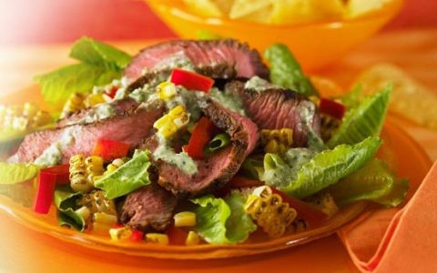 Southwest Caesar Salad with Grilled Steak